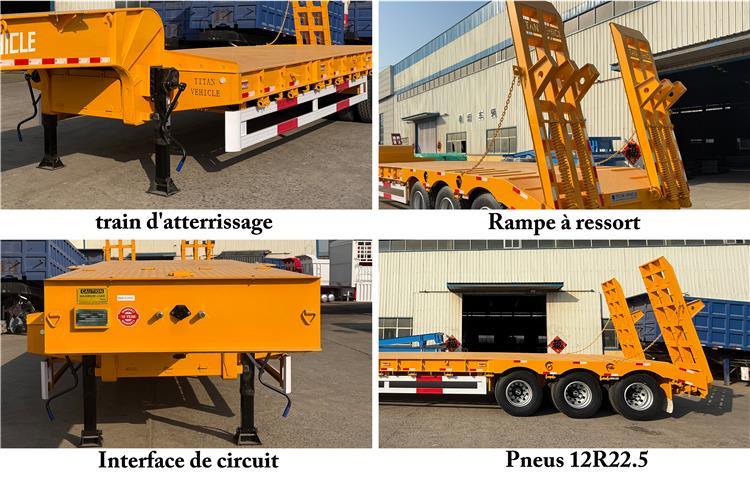 Camion Semi Remorque Plateau Surbaissé Porte Engin À Vendre In Guinea