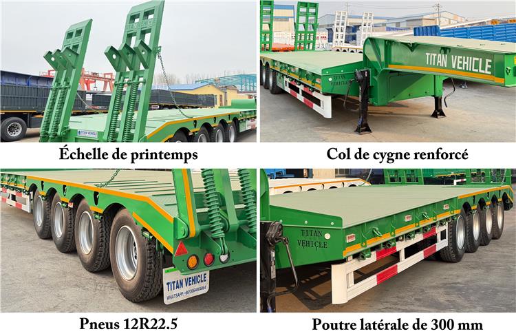Semi Remorque Porte Engins 4 Essieux Surbaissé Camion À Vendre In Madagascar