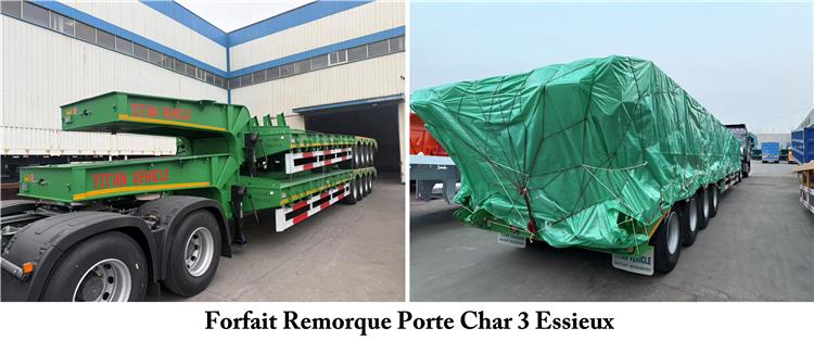 Semi Remorque Porte Engins 4 Essieux Surbaissé Camion À Vendre In Madagascar