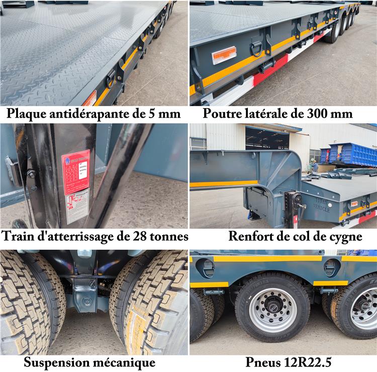 Semi Remorque Porte Char Prix 4 Essieux Surbaissé À Vendre In Cameroon
