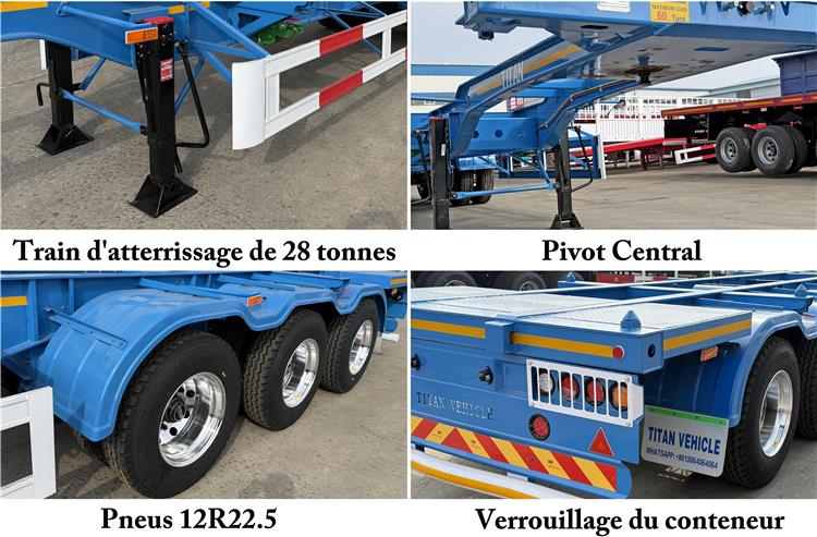 Remorque Pour Conteneur 20/40 Pieds Semi À Vendre In Madagascar