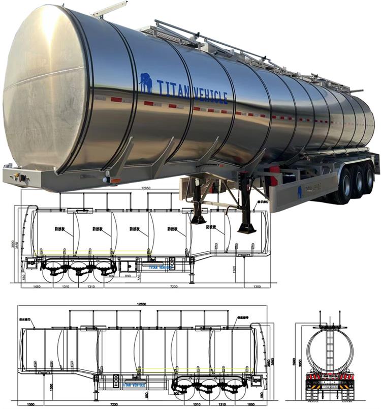 Remorque Citerne Inox Citerne Carburant Remorque 45000l À Vendre In Benin
