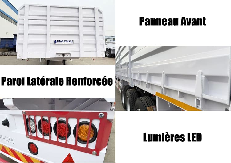 Semi Remorque Plateau Ridelle à Grains