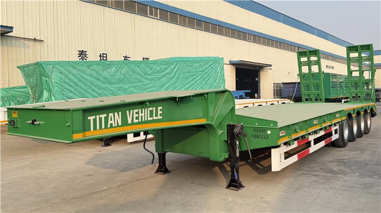 Semi Remorque Porte Engins 4 Essieux Camion À Vendre