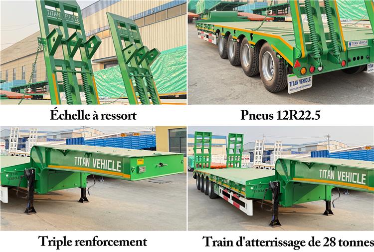 Semi Remorque Porte Engins 4 Essieux Camion À Vendre