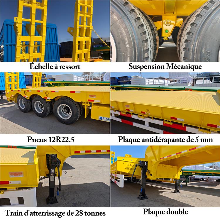 Semi Remorque Surbaissée 3 Essieux Camion À Vendre Au Sénégal