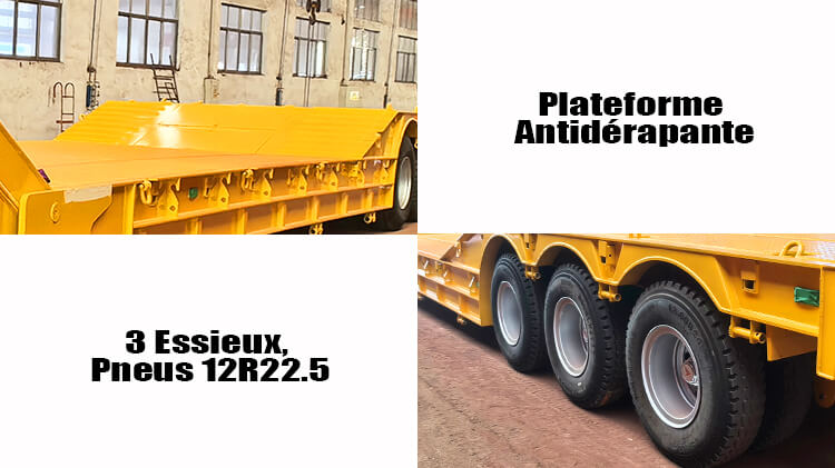 Porte Engin Semi Remorque Extra Surbaissée à Vendre en Burkina Faso