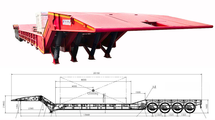Semi Remorque à Col de Cygne 4 Essieux à Vendre en Côte d'Ivoire