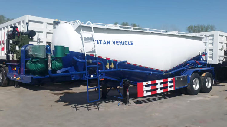 Semi Remorque Citerne Pulvérulent 2 Essieux Au Côte d'Ivoire