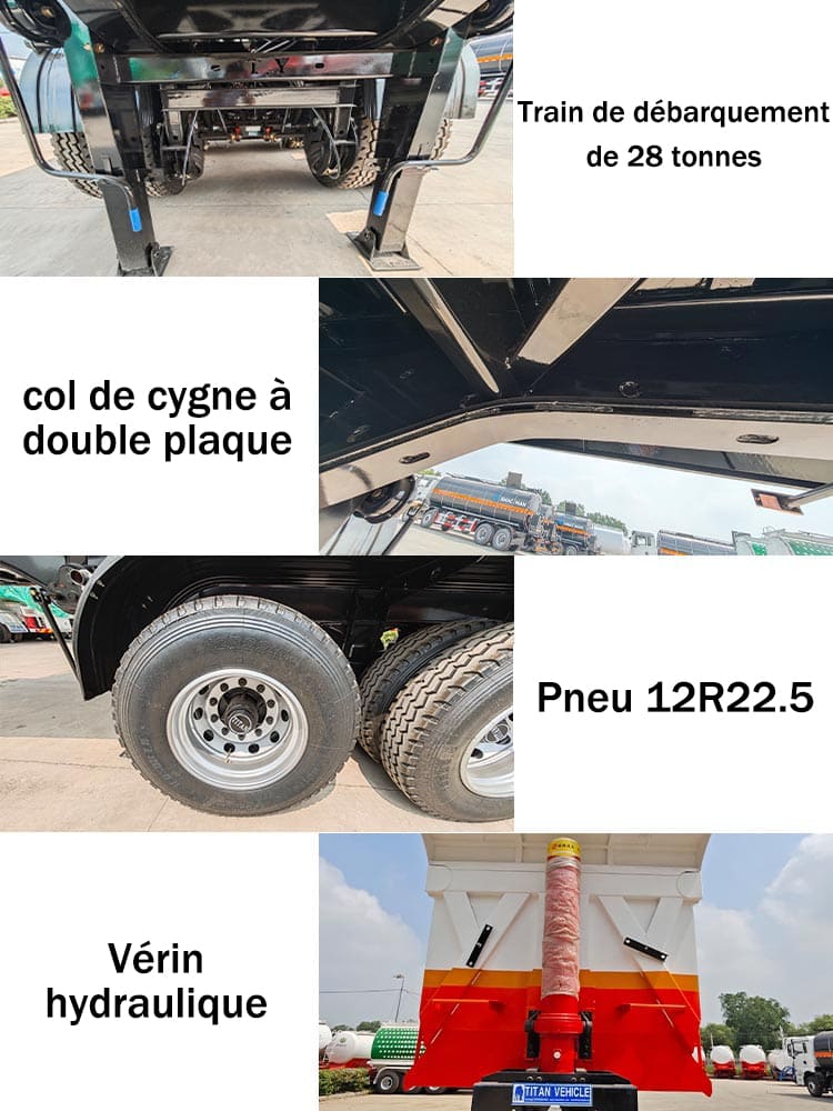 Semi Remorque Benne Basculante 4 Essieux