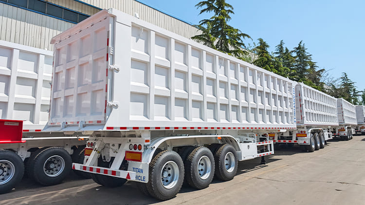 Tracteur Remorque Benne Basculante 3 Essieux