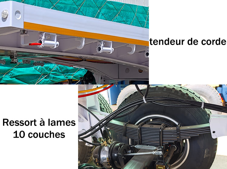 Plateau De Semi Remorque Porte Paille 3 Essieux Bois Neuf